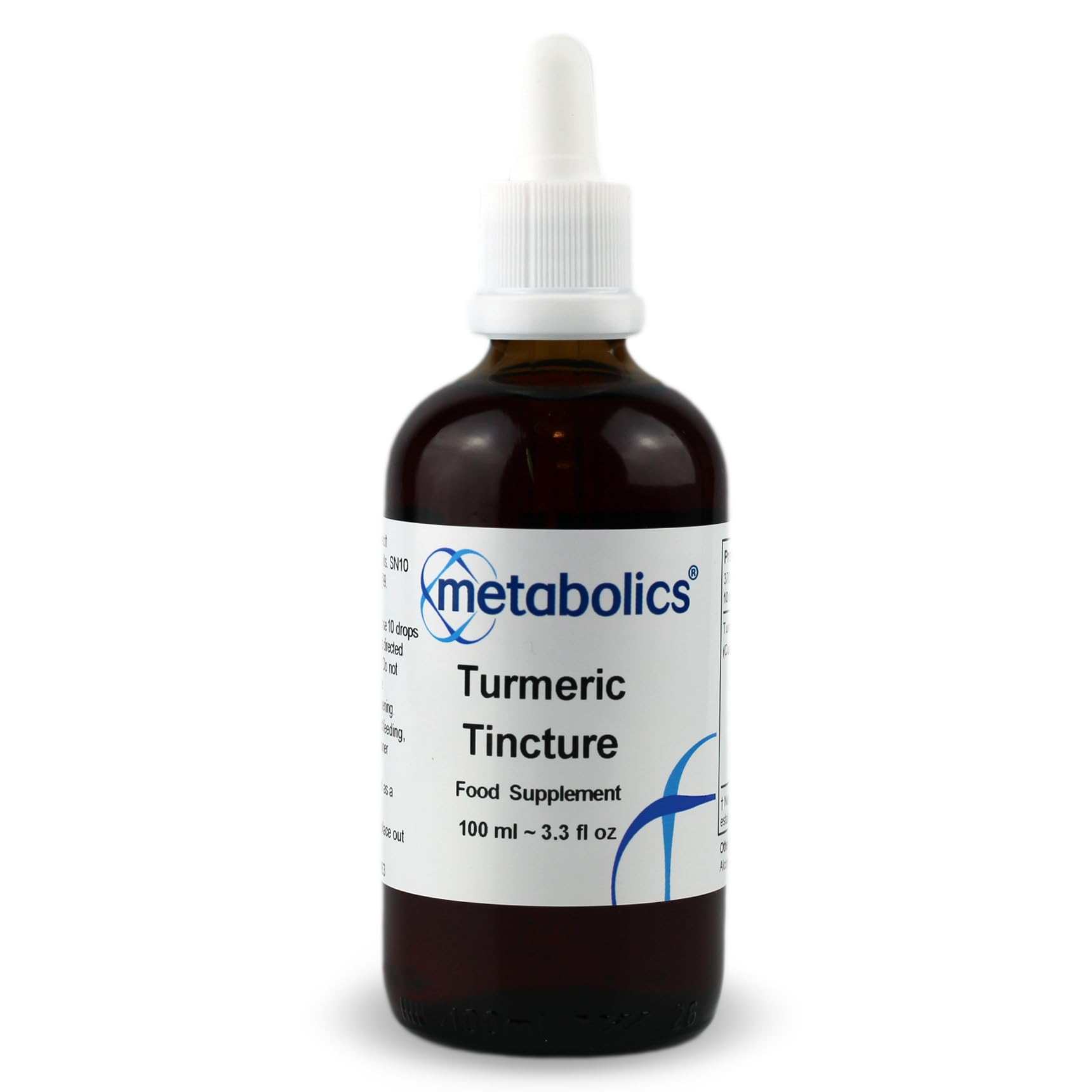 Turmeric Tincture 100ml – Curcumin Supplement with Bioavailable Curcuma Longa – Supports Digestion & Inflammatory Balance, Vegetarian, UK Made