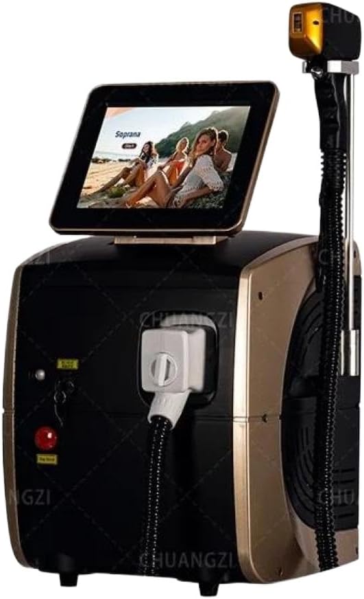 808nm Diode Laser Hair Removal Machine with Ice Platinum Cooling System 3 Wavelength Depilator for Skin Care 2025 Model Compatible with Standard Devices(3500W Pro 110V)