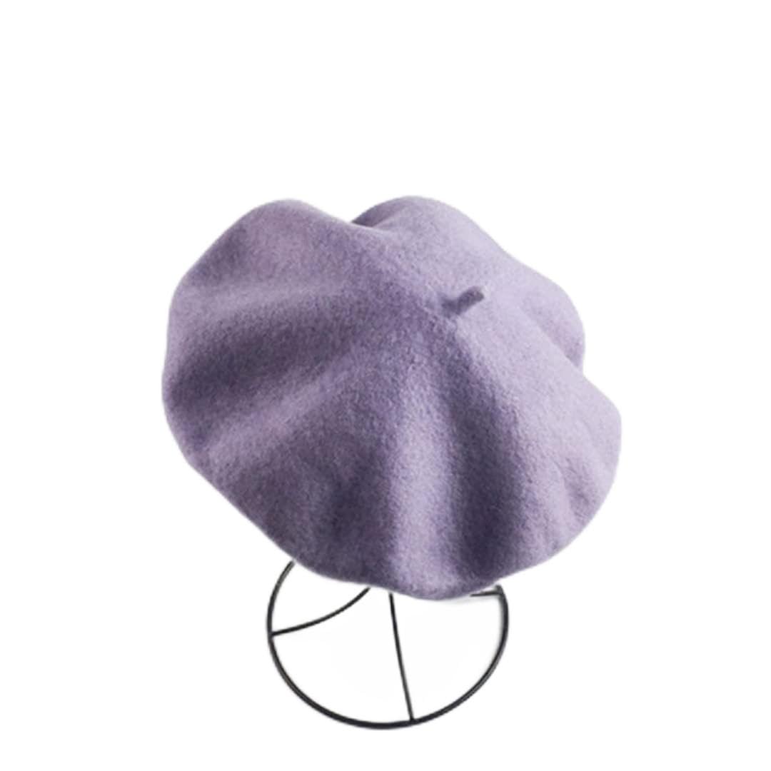 100% Wool Beret Painter Cap Baked Cake Cap Warm Girl Women Beret Warm Bonnet Hats Winter