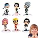 Yisscen Acción Juguetes Modelo Muñecas Mini Muñeca de Naruto Niños Mini Juguetes Decoraciones Pastel Suministros de Decoración Tartas 6 Piezas