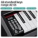 AODSK 88 Keys Digital Piano,Full-size semi weighted key,128 Tones & Rhythms, MIDI/USB Connectivity, Headphone Jack