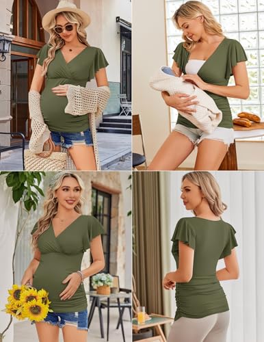 30% Off Ekouaer Maternity & Nursing Tops 3 Pack - Image 6