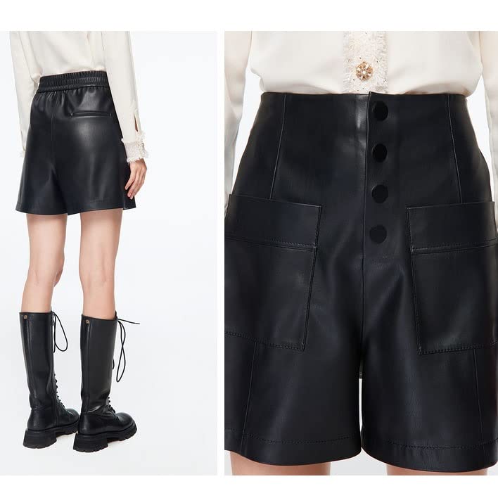 Short en cuir femme taille haute fin pour en finir avec les cuisses serrées