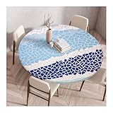 [TAILLE ADAPTÉE]-- Cette nappe ronde élastique recouvre facilement le plateau de table et offre une protection optimale. Pour garantir un ajustement parfait entre votre nappe ronde rustique et votre table, veuillez mesurer les dimensions de votre table avant l'achat