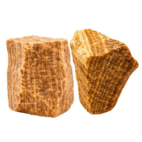 Image of Amazing Gemstone Aragonite Raw Crystals and Healing Stones, Natural Rocks for Tumbling - DIY Raw Stones and Crystals, 2 Pieces