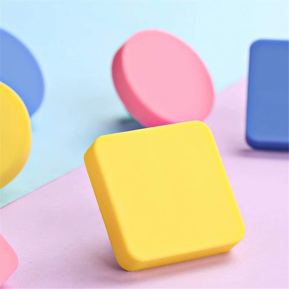Pomos de Puerta, 6 pomos creativos de Gel de sílice para Puerta, Tiradores de cajón para Armario/Armario/Armario/cajón/baño/decoración de habitación de niños (Rosa-Redondo)