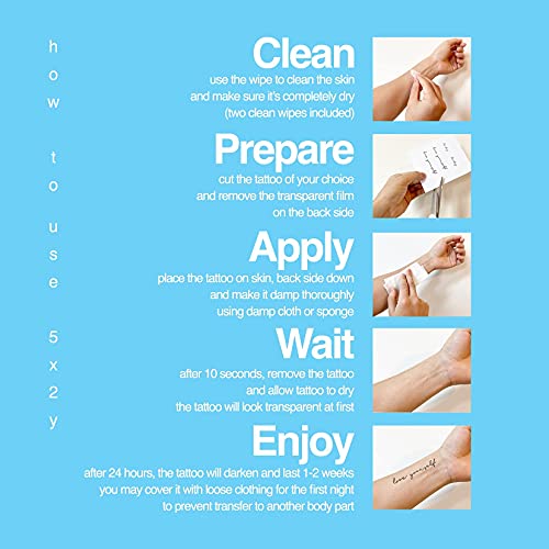 5X2Y Tattoo Tech, Long Lasting Temporary Tattoos, Last 1-2 Weeks, Waterproof, Semi Permanent Tattoo, Realistic Look, No Adhesive, No Reflection (Feather) #TOP5