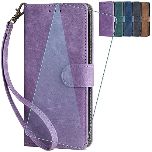CAXKJE Cuir PU Protection Housse + Protection écran pour HTC Wildfire E5 Plus,Etui de Cuir Flip...