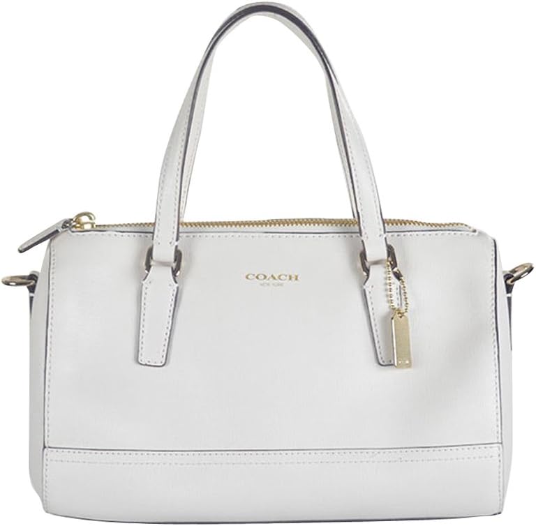 Coach 49392 Saffiano Leather Mini Satchel Crossbody Bag White Parchment