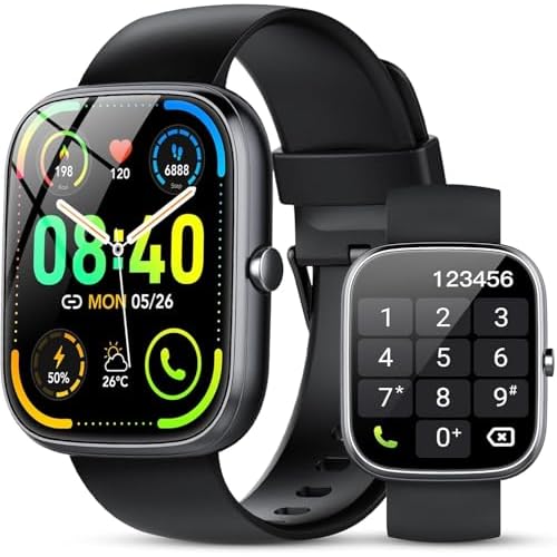 Montre Connectée Homme Femme, 1.91&Prime; HD Smartwatch Fonction Féminine avec Appel Bluetooth 5.3