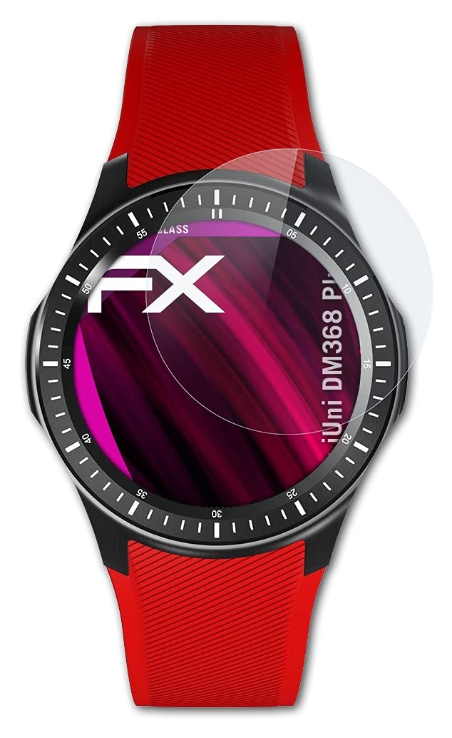 atFoliX Plastic Glass Protective Film Compatible with iUni DM368 Plus Glass Protector, 9H Hybrid-Glass FX Glass Screen Protector of Plastic