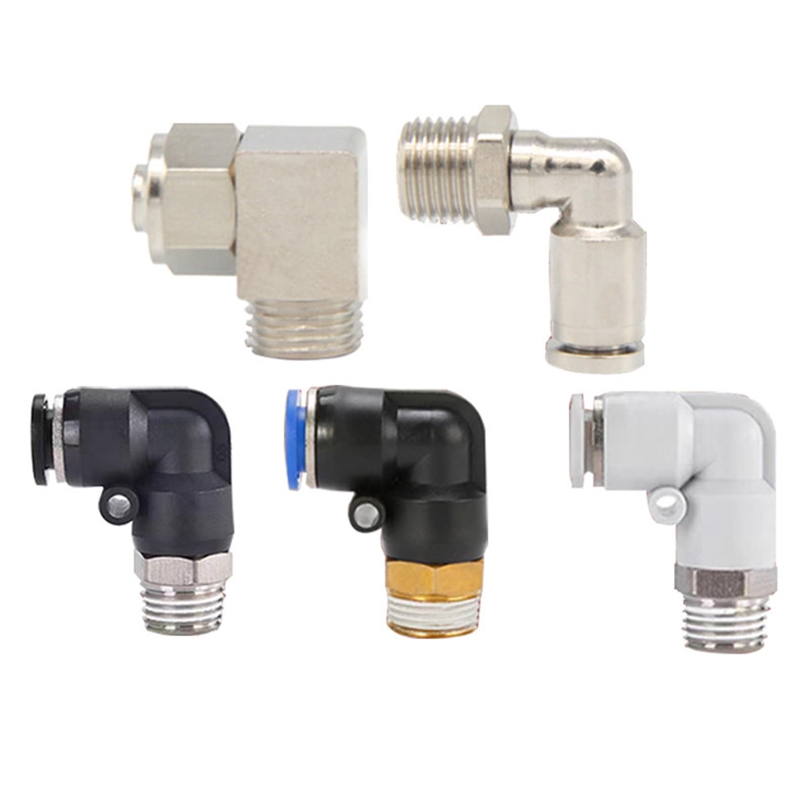 External Thread Right Angle Bend PL Quick Joint PL8-02PL10-02 Pneumatic Insert Components 1Pcs(PL4-02(allcopper))