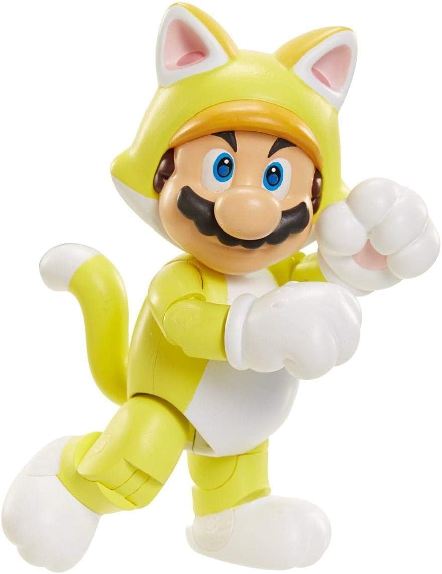 Nintendo Cat Mario with Bell Action Figure, 4"