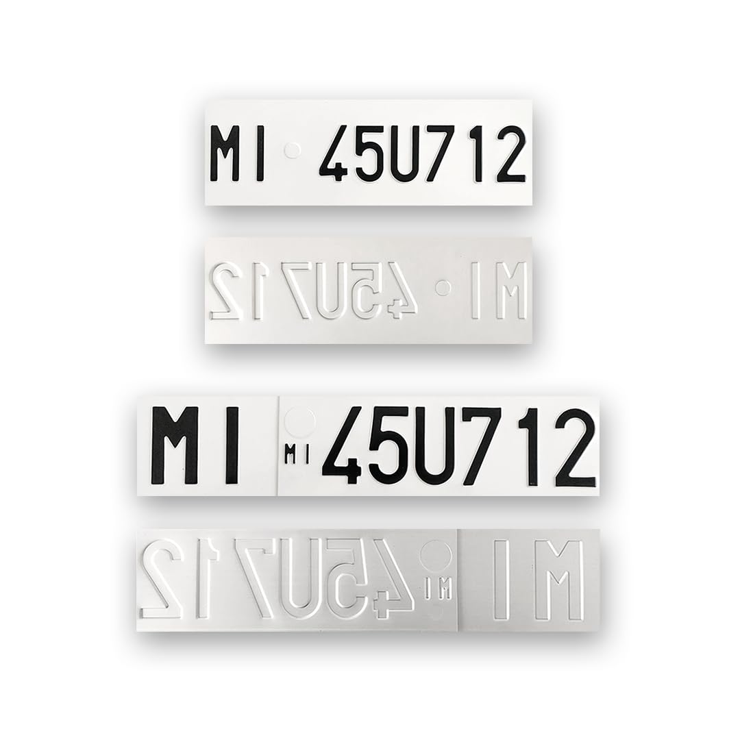 Targhe Personalizzate Modello Kit Completo 1985-1994 Alluminio Catarifrangente Made in Italy