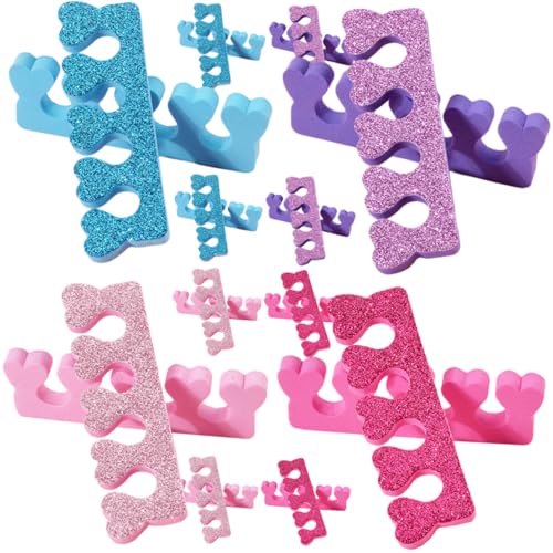 Beatifufu Nail Art Supplies 24pcs Toe Separators Toe Bands for Easy to Use for Nail Painting