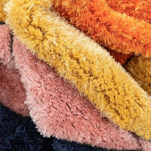 Image of Solid Fluffy Rugs and Carpet for Hall and Drawing Room 5x7 Feet M-6