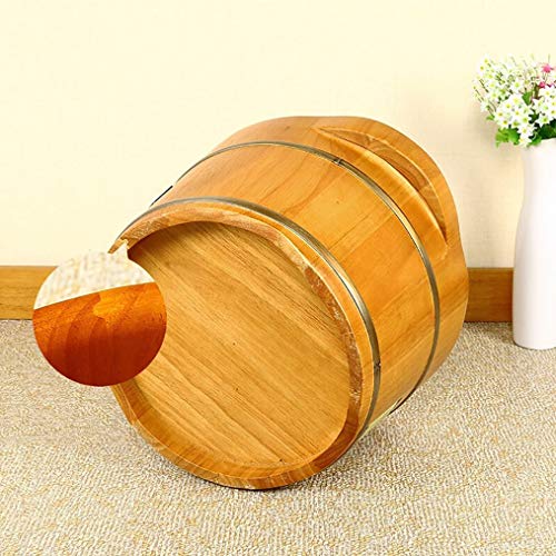 Balde de spa para pies de madera con masajeador miniatura 4