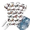 Keepink Tops for Women UK Summer Basic T Shirts 3D Graphic Print T-Shirt Animal Horses Cute Tee Short Sleeve Funny Tops Casual Loose Fit Tshirts Club Party Pullover Size UK 8-18 #2