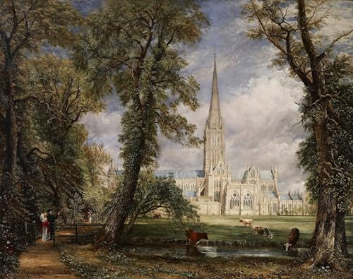 Toile La cathédrale de Salisbury par John Constable - Tableau moderne de décoration 60x90cm