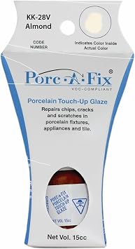 Porc-a-fix Touch Up Repair Glaze to Match Kohler, Almond VOC Compliant KK-28V