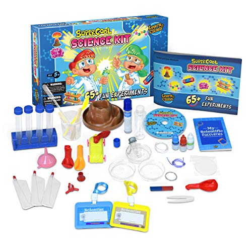 Learn & Climb Science Kit for Kids - Set Includes Over 65 Science Experiments + Scientist Name tag!
