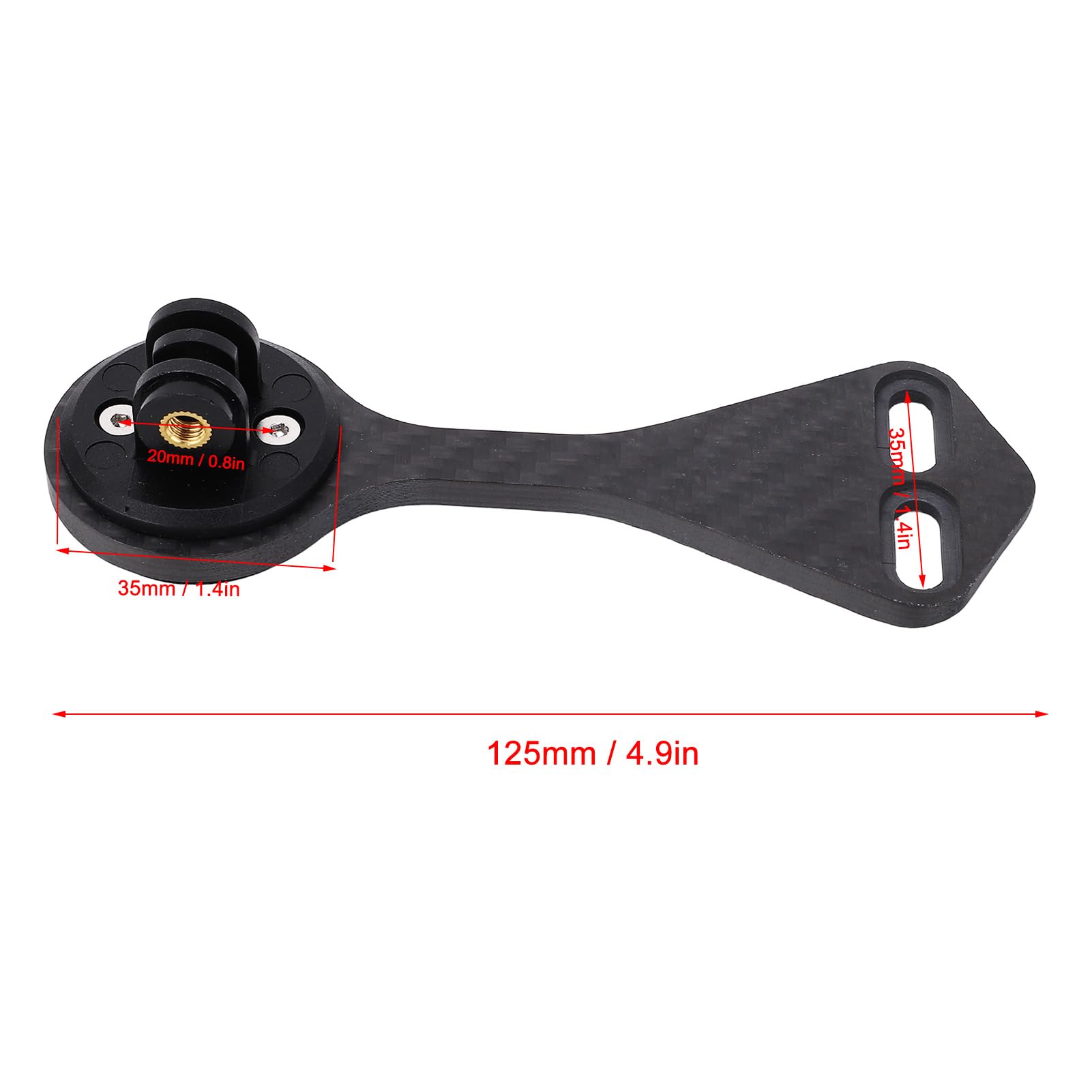 Carbon Fiber Bike Computer Mount Holder with Aerodynamics Design and Long Distance Use for Speed and Style