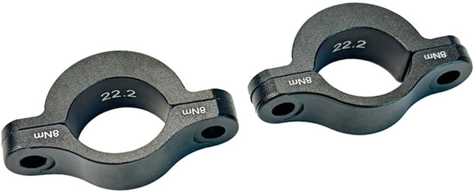 Bicycle Handlebar Clamp Rest Pad for Road, Mountain, and Track Bikes CNC Forged Aluminum Alloy with Anti Slip Pads (One set)