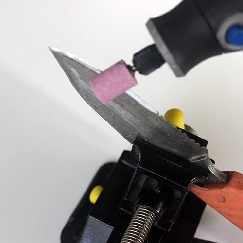 Miniatura 7 de 100 piezas de piedra de molienda rotativa - Brocas de pulido de óxido de aluminio con vástago de 1/8 de pulgada, piedras abrasivas de molienda