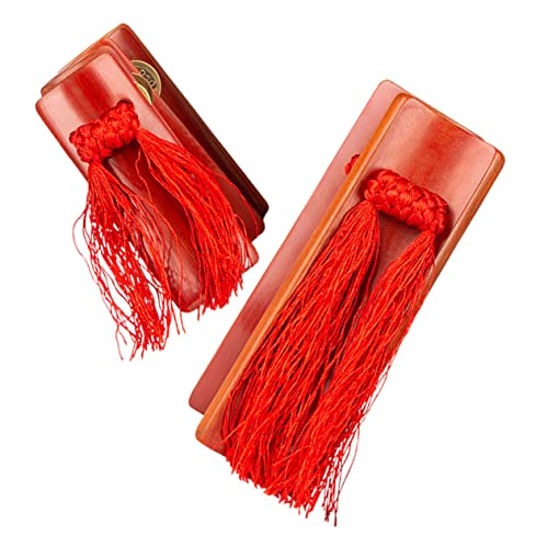 GOOHOCHY 1Pair Traditional Clappers Percussion Instrument for Adults and Smooth Edges for Practice and Performances Present for Music Lovers