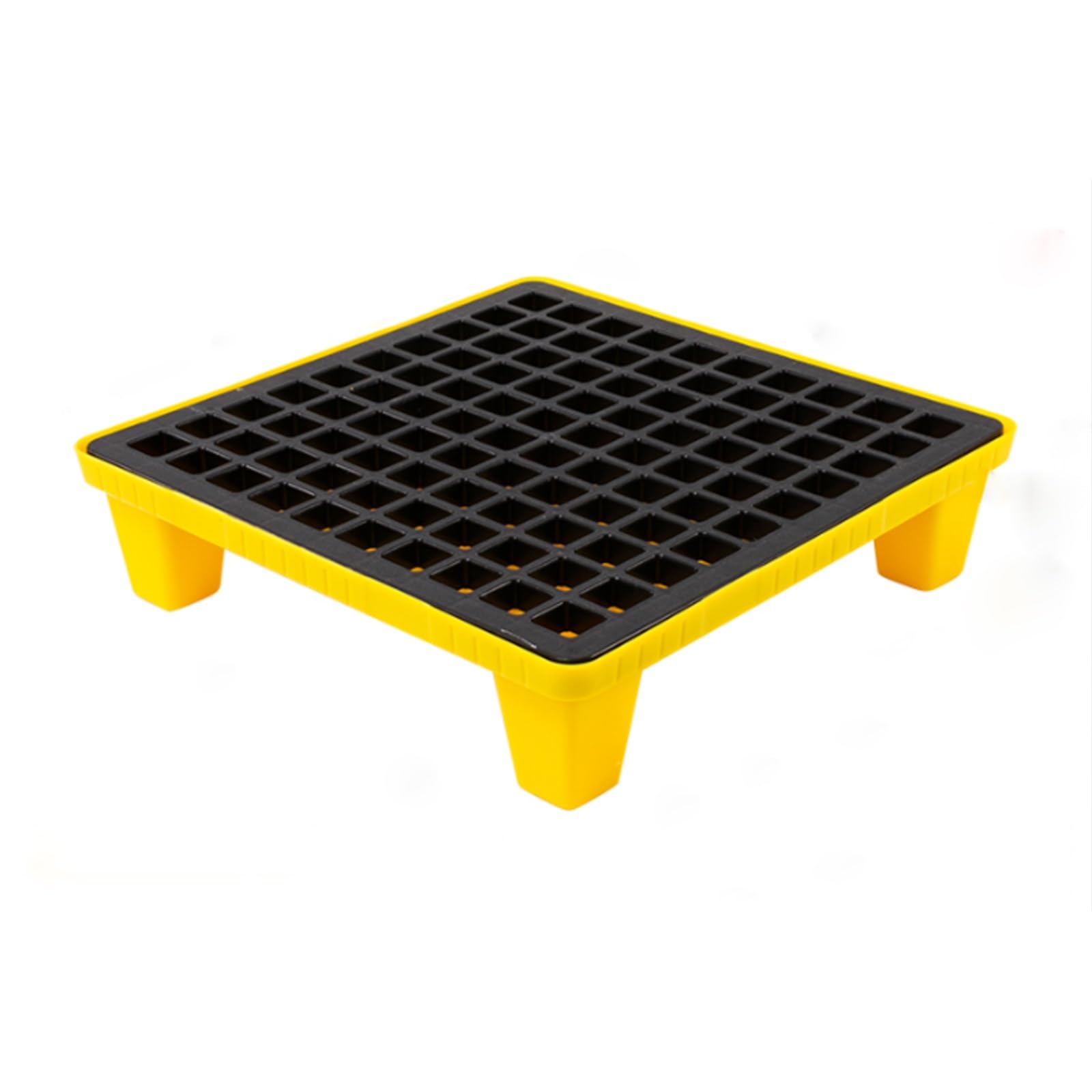 QUSYZD Spill Containment Tray with Drain Outlet, Stackable Modular Platform for Oil Barrels, Prevents Leaks and Spills,E