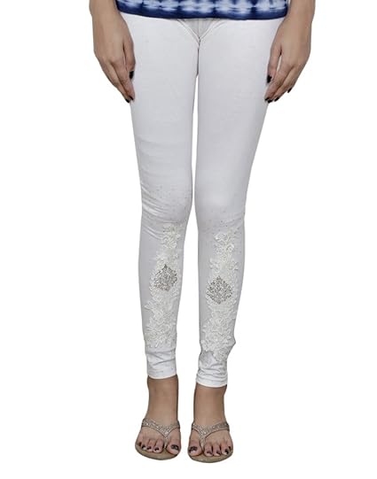 fancy white leggings