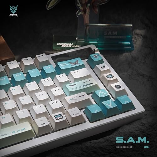 Keycaps clavier mécanique Sam Mech 133 touches PBT profil Cherry opaque