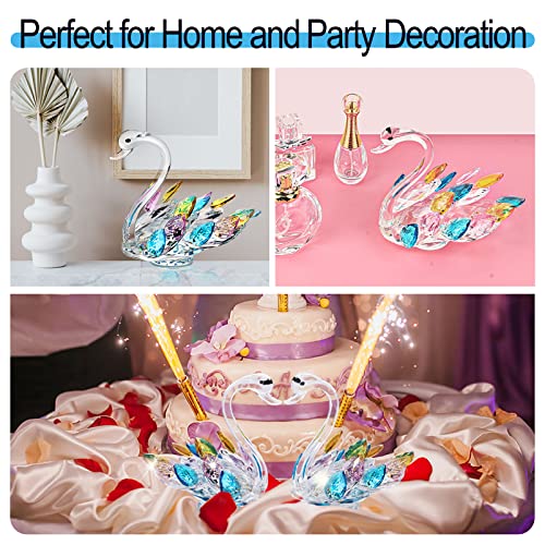 6 Inch Crystal Figurines Swan Decor, Glass Swan Figurines Paperweight, Crystal Collectible Figurines, Gifts For Women, Mom, Girls, Christmas, Birthday, Party, Valentine's Day, Anniversary #TOP2