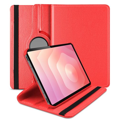 Image of TGK 360 Rotatable Flip Cover for Samsung Galaxy Tab S11 Case 11 inch 2025, Galaxy Tab S10 Lite / S10 FE / S9 FE 10.9 inch / S9 11 Inch 2023 (Red)