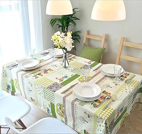 GFYWZ Green retro garden tablecloth, 90 * 140