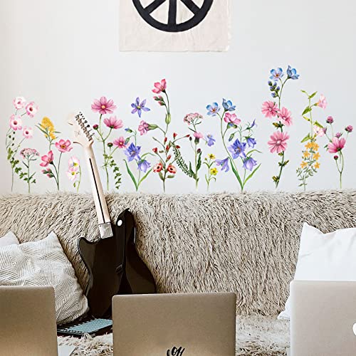 Vinilos Decorativos Flores Grandes Blancas para Pared miniatura 2