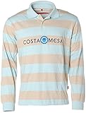  Signum Herren Langarm Poloshirt Langarmshirt Hellblau Beige L -Polo Costa MESA-