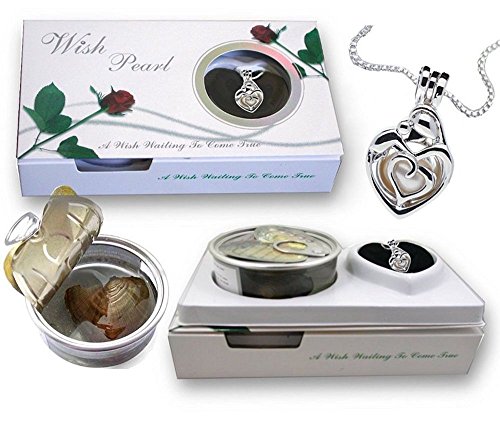 Pearlina Sterling Silver Mother Child Necklace Locket Pendant Cultured Pearl In Oyster Set, 18" #TOP2