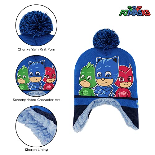 Image of PJ Masks Boys Winter Accessory Hat And Mittens Set, Toddler Beanie For Kids Ages 2-4