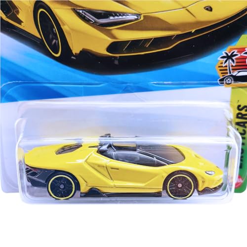 Image of Hot Wheels 16 Lamborghini Centenario Roadster Exoticars Ages 3 and Up 2 /250 (Yellow)