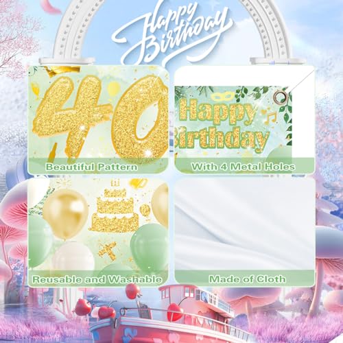 Kiyiusan 40 Anni Palloncini Compleanno Verde Donna...