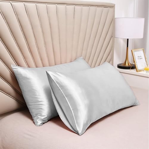 Miniatura 2 de Ropulance Bedding Juego de sábanas de satén de seda 100 % pura, 4 piezas, sábana bajera de seda de 15 pulgadas de profundidad, juego de sábanas y