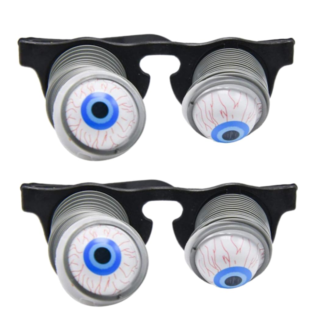 CNAFGBGG Googly Eye Glasses 2Pk, Halloween Prank Props.
