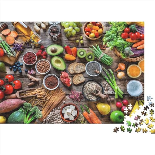 Puzzle de 1000 piezas para adultos y niños: juego educativo de alimentos saludables de 70x50cm