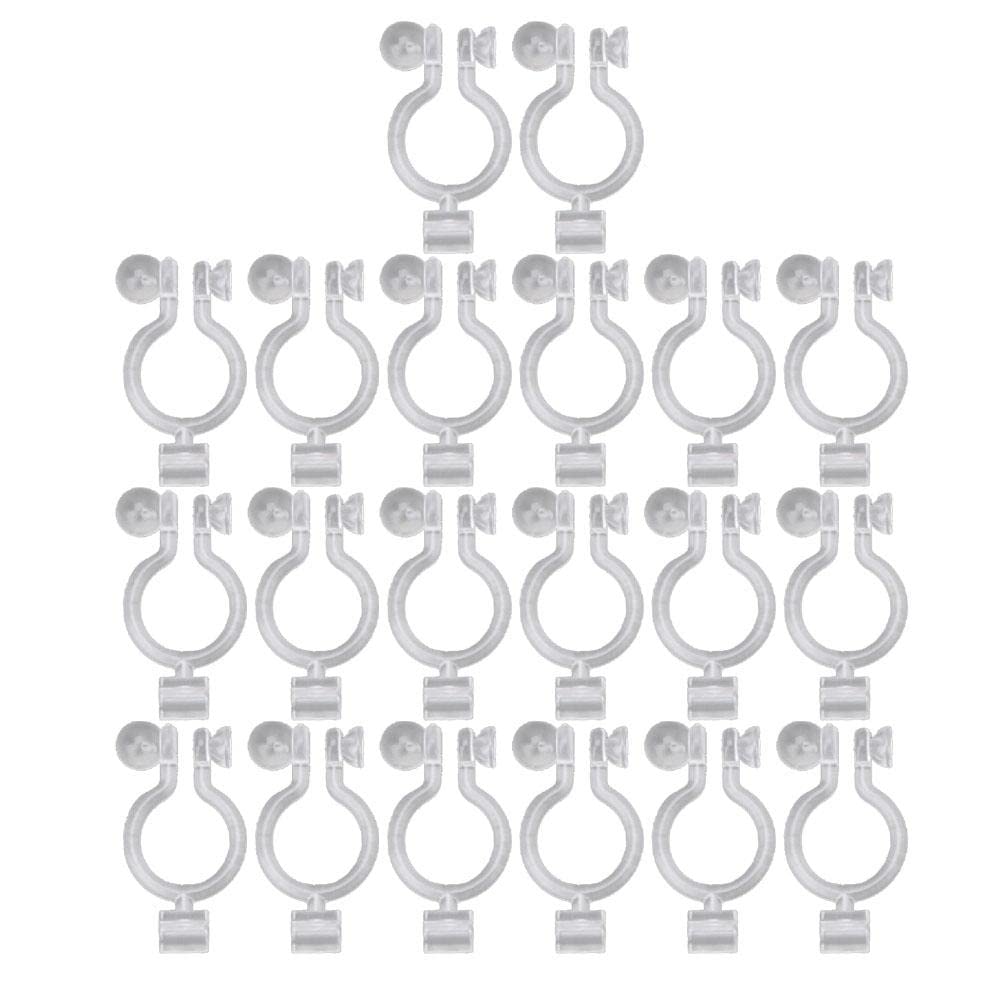 Fituenly Clear 20Pcs Invisible Clip-On Earring Converters For Non Pierced Ears Jewelry Findings
