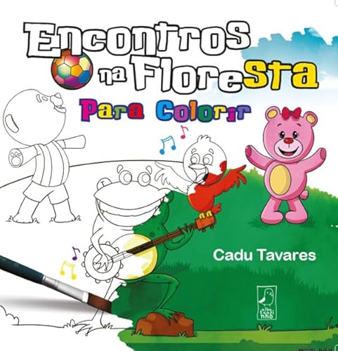 Encontros na floresta para colorir