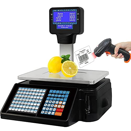Báscula digital con impresora y caja registradora 30kg miniatura 1