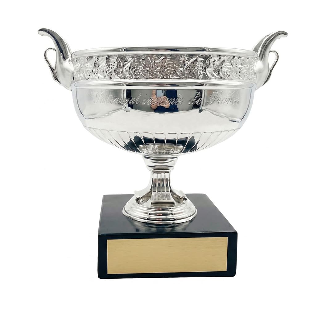 Grand Slam Tennis Trophäe Replik, French Open Stil Musketeers Cup Sammlerstück, Meisterschaft Pokal Modell, Geschenk für Tennisfans, Display Deko für Schreibtisch Büro oder Clubhaus