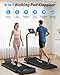 Laufband für Zuhause Klappbar, 6 in 1 Walking Pad mit Steigung, 3.0PS Klappbares Laufband für Zuhause & Büro mit LED-Anzeige, Leise Schreibtisch Laufband mit APP, Bis 150 kg, Keine Installation, Blau