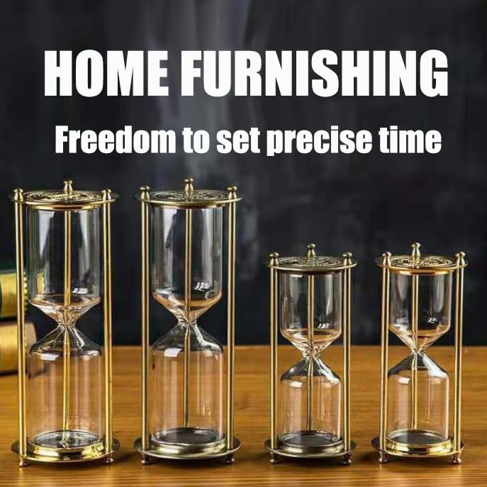 Grand Sablier 60 Minutes, Sablier Décoratif En Bois Avec Sable Rose, Horloge De Sable 1 Heure